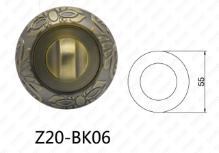 Zamak Zinc Alloy Aluminium Door palpate circa Escutcheon (Z20-BK06)