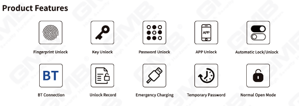 High Security FingerPrint / RFID Card / WiFi / Tuya / TT App Digital Disiungi Porta clausum (DCCVI)