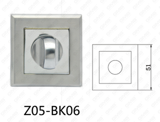 Zamak Zinc Alloy Aluminium Door Handle Square Escutcheon (Z05-BK06)
