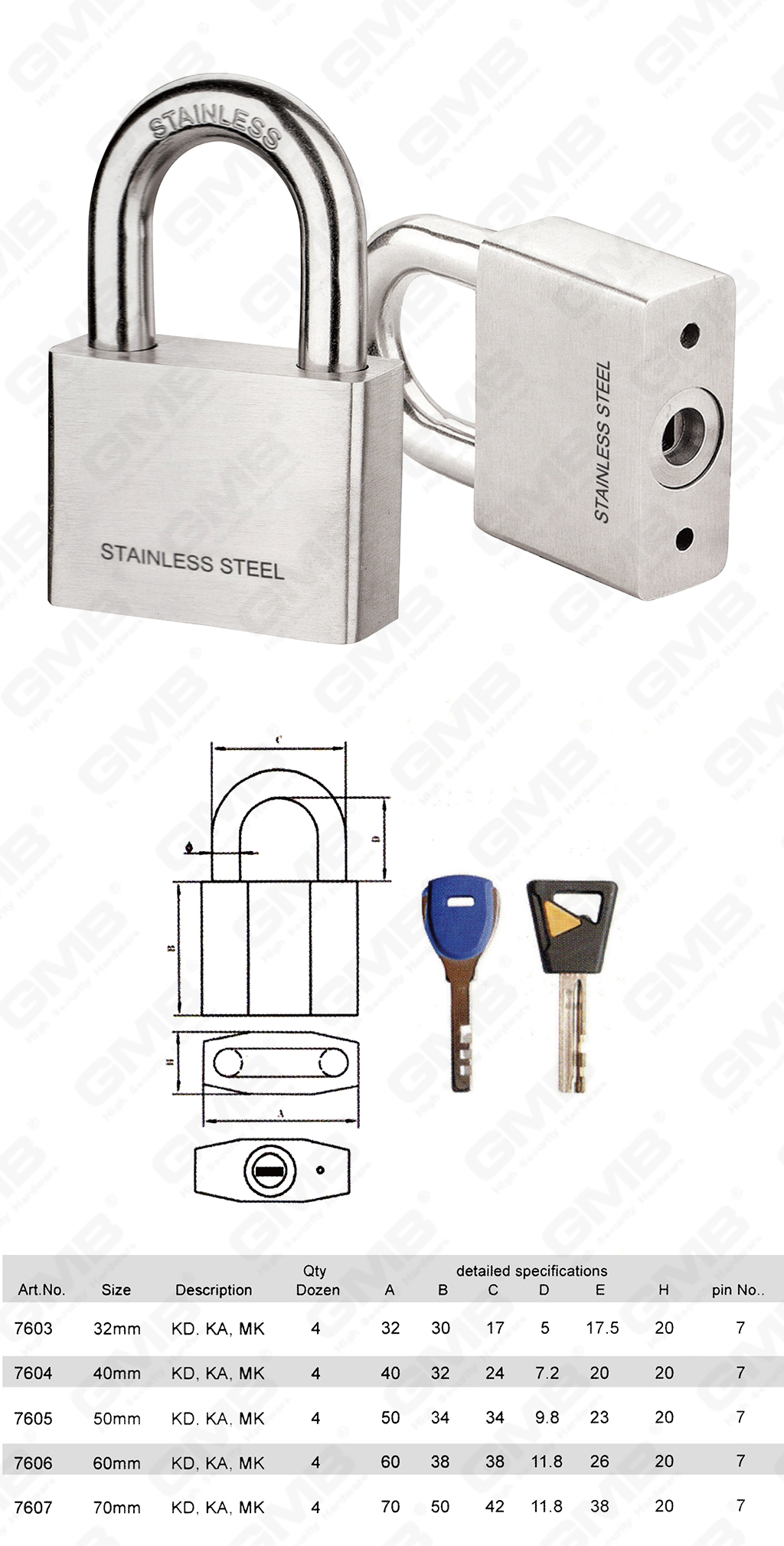 304 # Steel Disc Padlock(760)