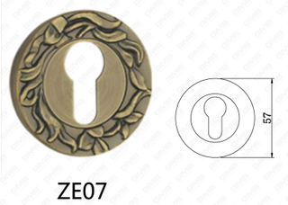 Zamak Zinc Alloy Aluminium Door Palpate Round Rosette (ZE07)