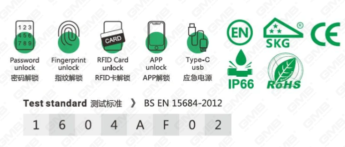 High Security Multi-Unlocking Vias IP66 Fingerprint Password Kelless WiFi Digital Password Modular Profile Tuya / TT app dolor electronic ostium clausum cylindri (5D01)