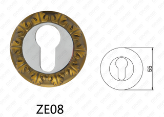 Zamak Zinc Alloy Aluminium Door Palpate Round Rosette (ZE08)