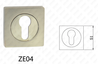 Zamak Zinc Alloy Aluminium Door Handle Square Rosette (ZE04)