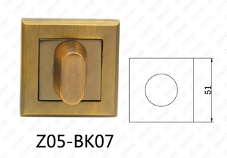 Zamak Zinc Alloy Aluminium Door Handle Square Escutcheon (Z05-BK07)