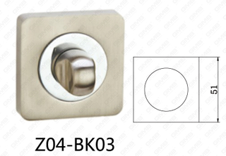 Zamak Zinc Alloy Aluminium Door Handle Square Escutcheon (Z04-BK03)
