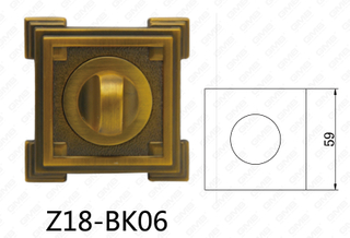 Zamak Zinc Alloy Aluminium Porta Handle Square Escutcheon (Z18-BK06)