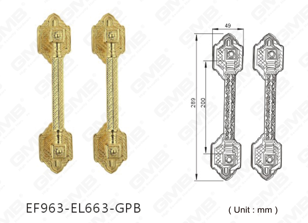 Luxuria extra portam Big cadmiae Alloy Classic viverra manubrium nativus (EF963-EL663-GPB)