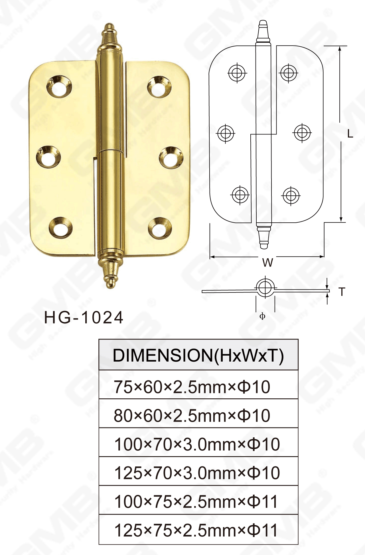 Brass Hinge Series_HG, 1024-53